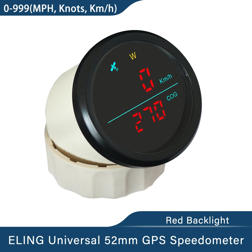 

52 мм Универсальный GPS Спидометр с компасом для морской лодки яхты 12 В 24 в без одометра