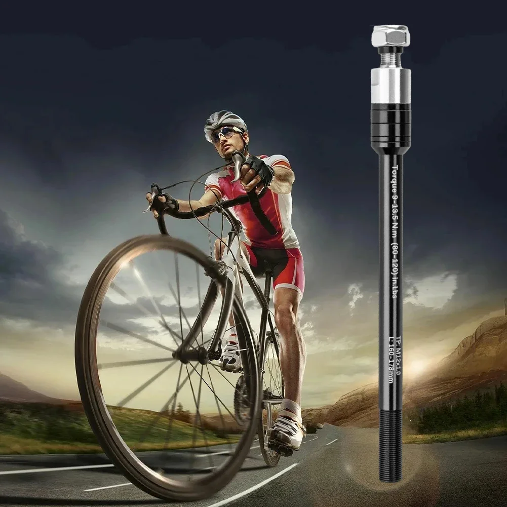 Bicycle Trailer Thru Axle Adapter Bike Front Fork Axle 160-178mm P1.0 Bike Trailer Hitch Thru Axles Adapter M12x1.5 160-172