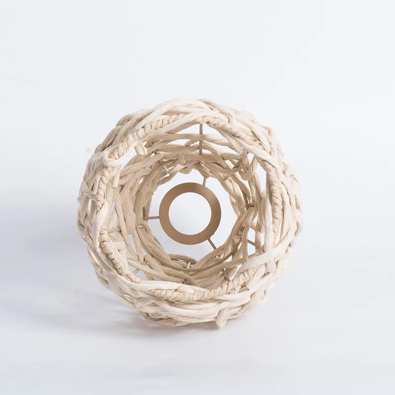 Paper rope lampshade retro homestay porch hotel restaurant aisle bar counter homestay decoration hand-woven chandelier lamps