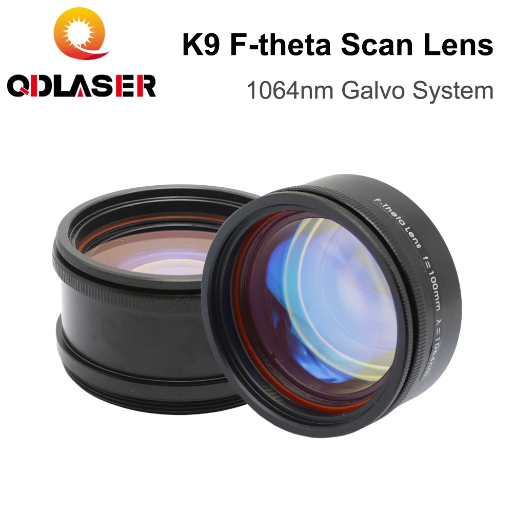 QDLASER K9 F-theta Scan Lens Thread M39 & M55 1064nm Galvo System for 1064nm YAG Optical Fiber Laser Marking Machine Parts