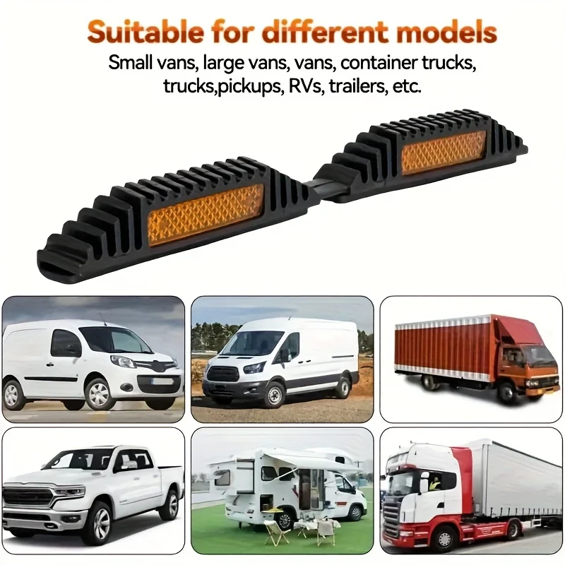 4-Piece Anti-Collision Strips - Edge Anti-Scuff Reflective Strips on the Vehicle Doors, Providing Night Visibility and Enhancing