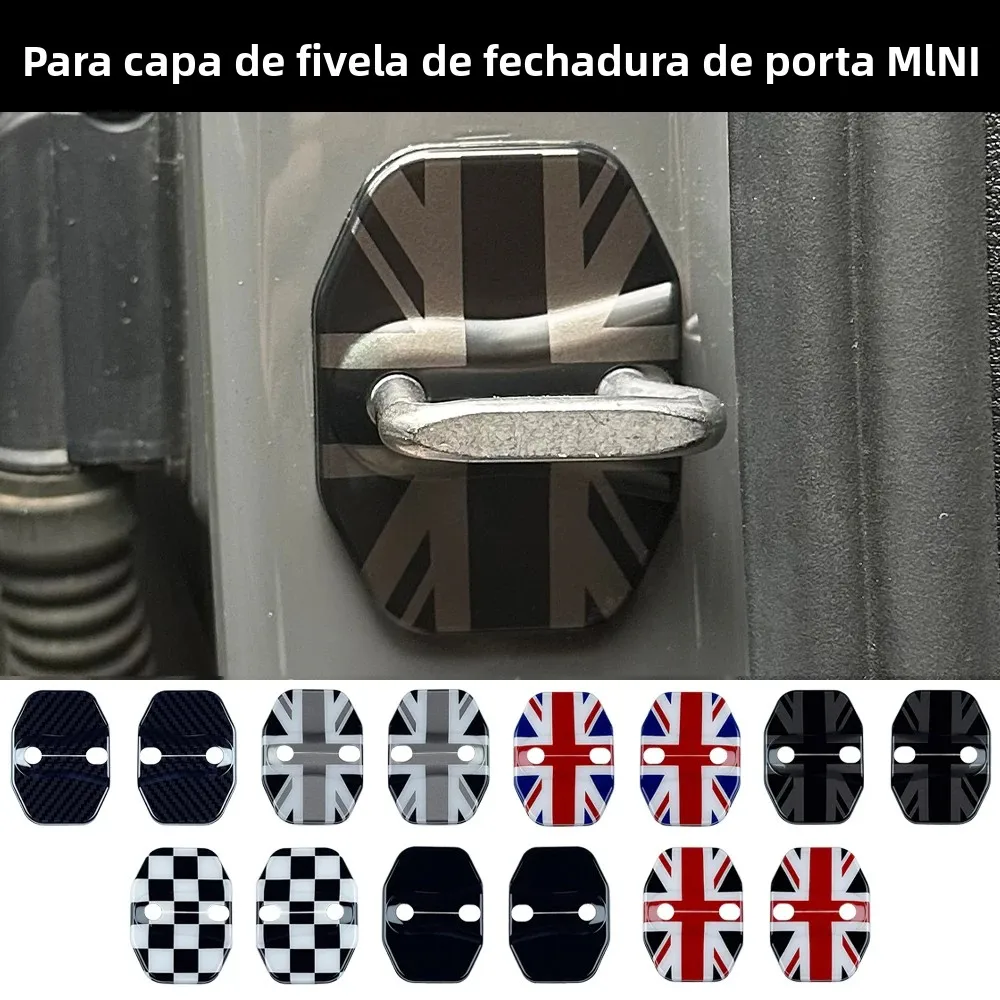 Anti ferrugem fechadura da porta do carro capa protetora fivela para mini countryman f60 f56 f54 f55 f57 f66 f65 f67 estilo do carro acessórios automóveis