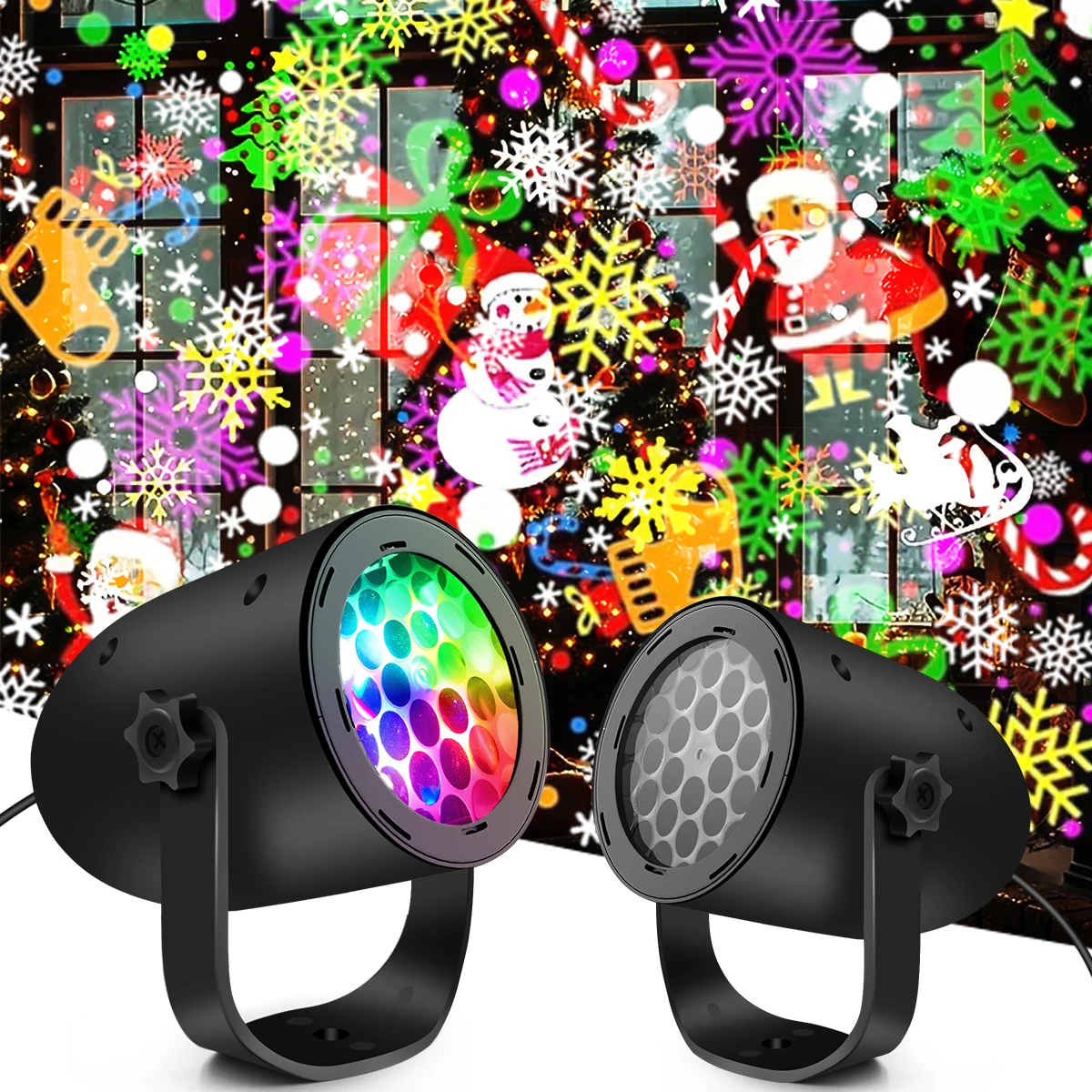 Lampu LED Snowflake mini Lampu Proyeksi Natal Snowflake Dinamis Cocok untuk Dekorasi Natal Lanskap Dalam dan Luar Ruangan