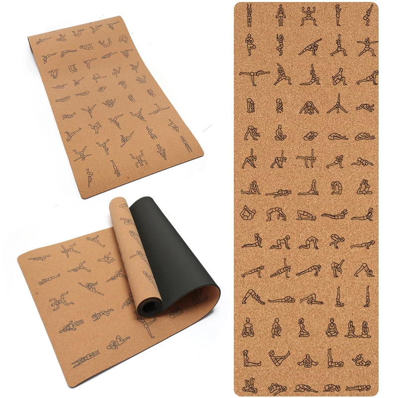 

Professional Custom Design Size Print Vegan Yoga Matt Custom Size Yoga Mat Cork Mat