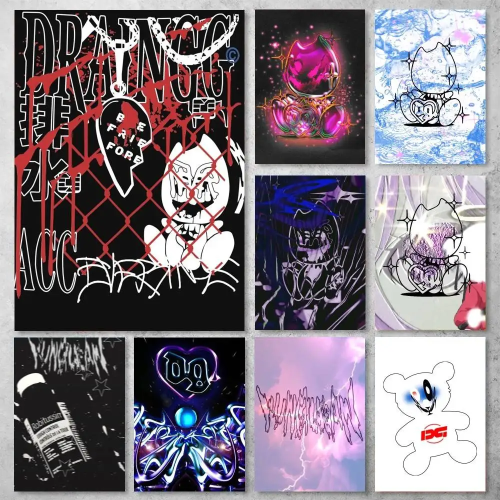 Drain Gang Poster Sticker Prints Self Adhesive Home Decor Decoration