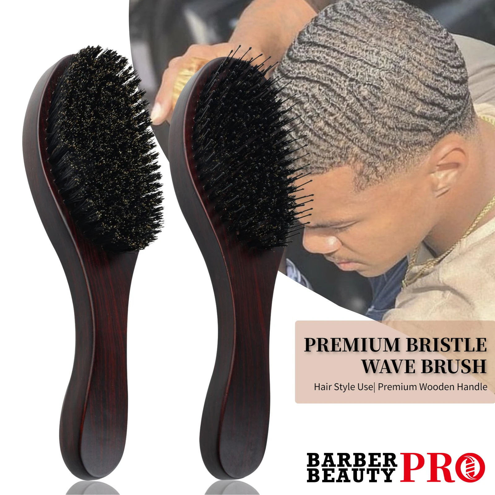 

1 шт., щетка из натуральной щетины кабана, расческа с деревянной ручкой, щетка для волос для мужчин, расческа для бритья бороды, массажная щетка для чистки волос на лице