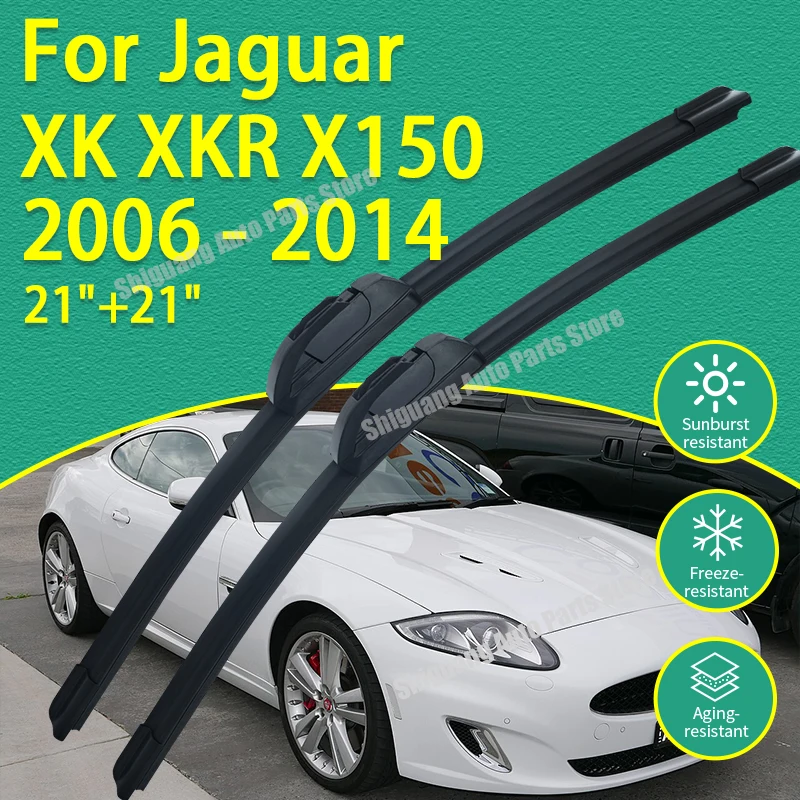 

Front Silicone Coating Wipers for Jaguar XK XKR X150 2006 - 2014 Car Wiper Windshield Windscreen Blades Accessories 2007 2008