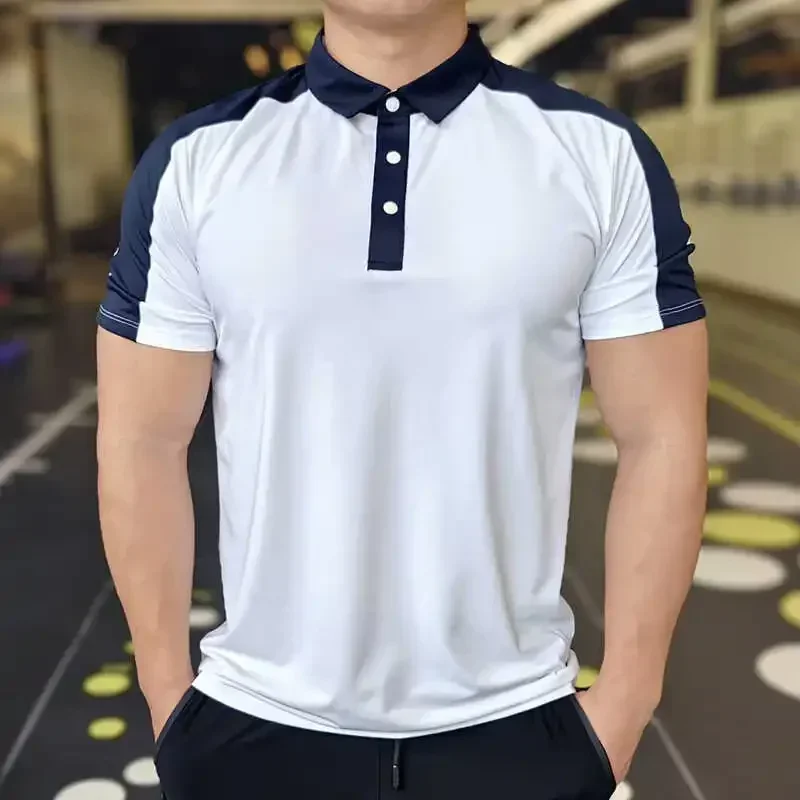 Heren Tennis Casual Top Heren Honkbal Ademende Korte Mouwen Outdoor Hardloop Sweatshirts Mannen Workout Spier Fit Shirt