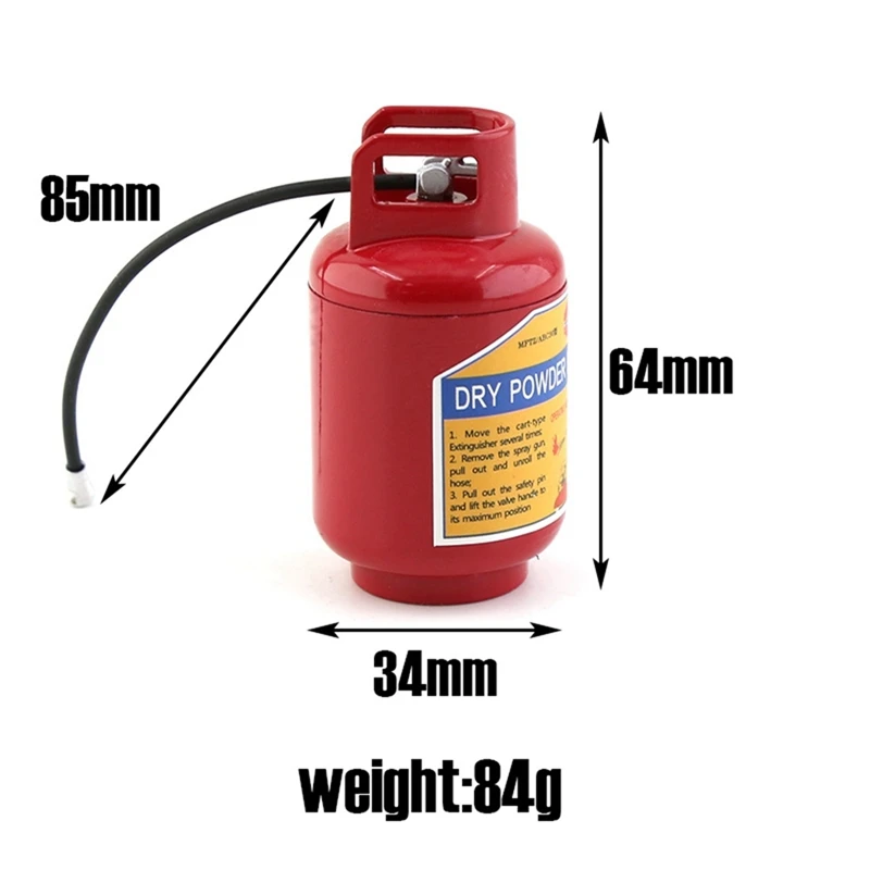 Metal Mini Simulation Fire Extinguisher For 1/10 RC Crawler Car Axial SCX10 90046 Traxxas TRX4 TRX6 RC4WD D90,1