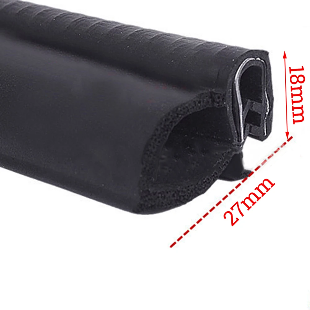Rubber Car Door Gasket Strip Sealing for edge Trim Windproof Black 3meters 300CM Tape Tool Replaces Rubber Car