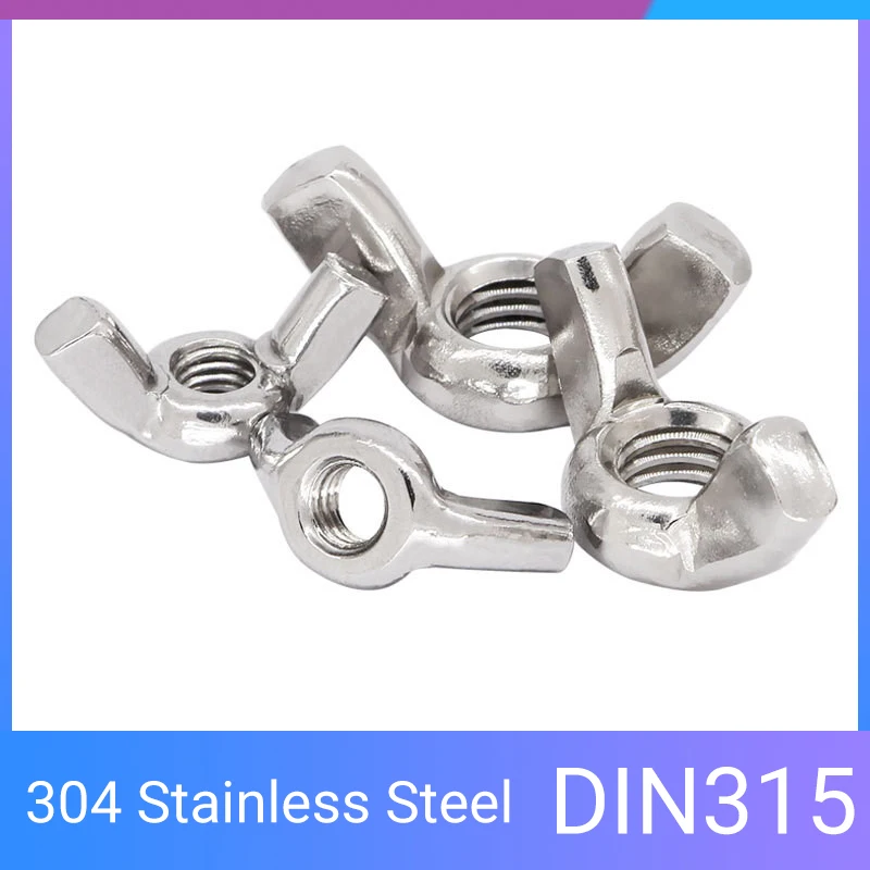 DIN315 M3 M4 M5 M6 M8 M10 Butterfly Wing Nuts Stainless Steel Wing Nuts Zinc Plated Hand Tighten Nut Zinc Plated Fasteners Parts