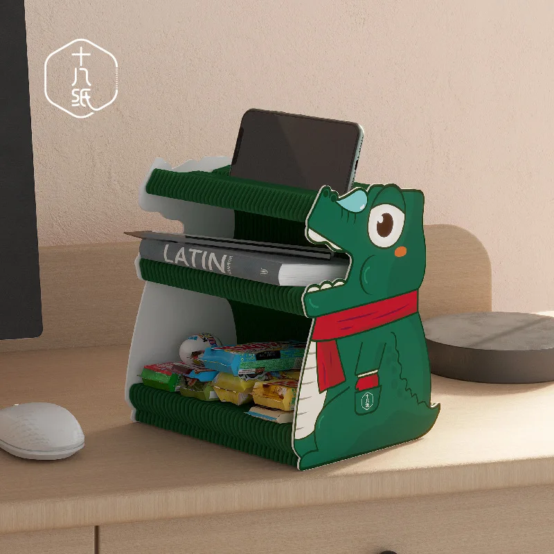 

Eighteen Paper Snack Storage Rack Cartoon Toy Finishing Household Living Room Desktop Sundries Stationery Multi-layer Storage Ra