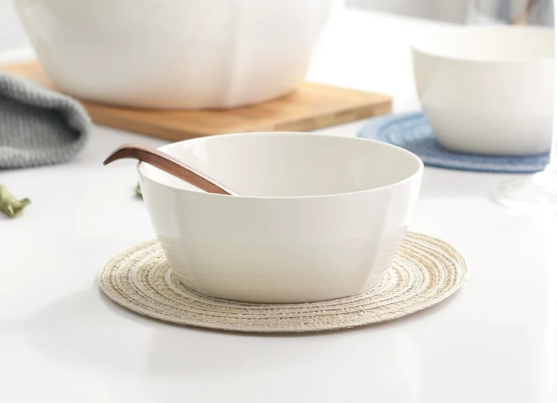 Tazones para dulces de porcelana fina de 5.5 pulgadas, grandes tazones de cerámica para arroz estilo chino, estilo japonés, para la cena, aptos para microondas, tazón para fideos.