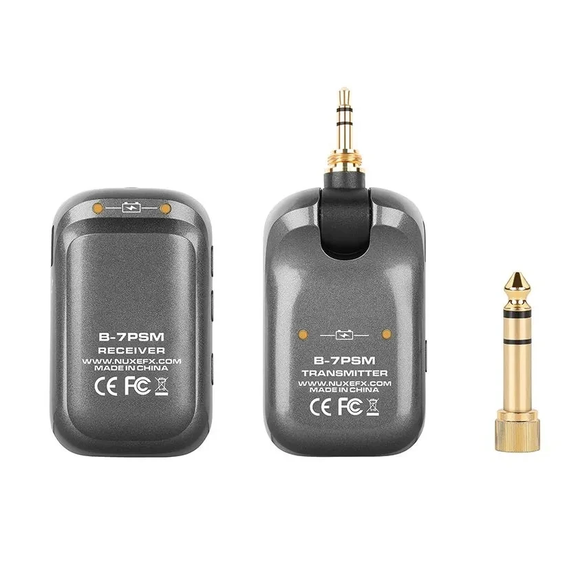 NUX 5.8 GHz Wireless In-Ear Monitoring System 24-bit / 40 kHz High-quality STEREO Audio Transmitting NUX B-7PSM