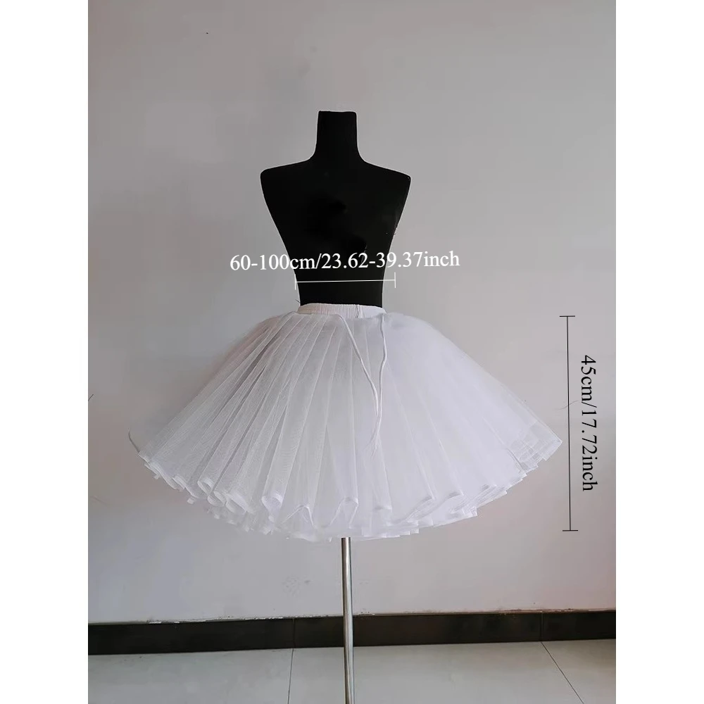 4-layer Hard Yarn Length 45cm Boneless Puffy Skirt Whiteshortlolita Skirt Support