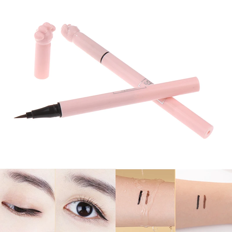 1Pc Cat Paw Black Brown Liquid Eyeliner Pen Eyeliner liscio a lunga durata Eyeliner impermeabile strumenti di bellezza