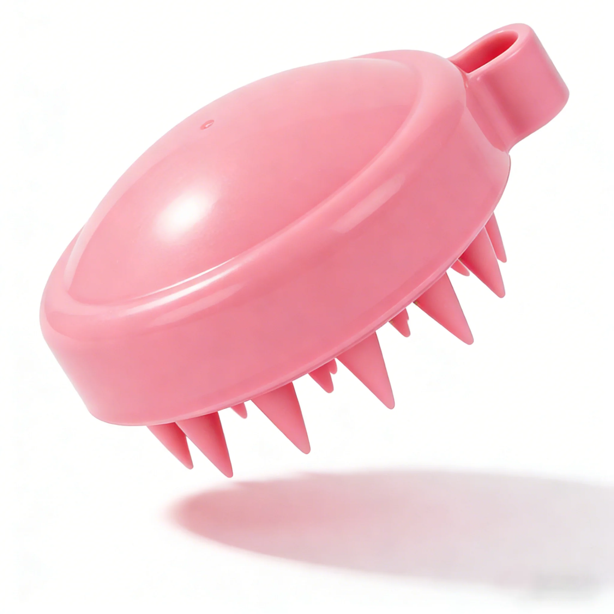 

Hanging Loop Silicone Scalp Massager Shampoo Brush, Solid Color TPR Bristle Hair Scrubber, Deep Cleansing for All Hair Types, An