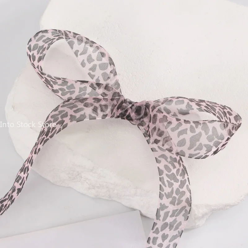 Laços de sapato de tule com fita plana larga com estampa de leopardo para tênis e botas da moda