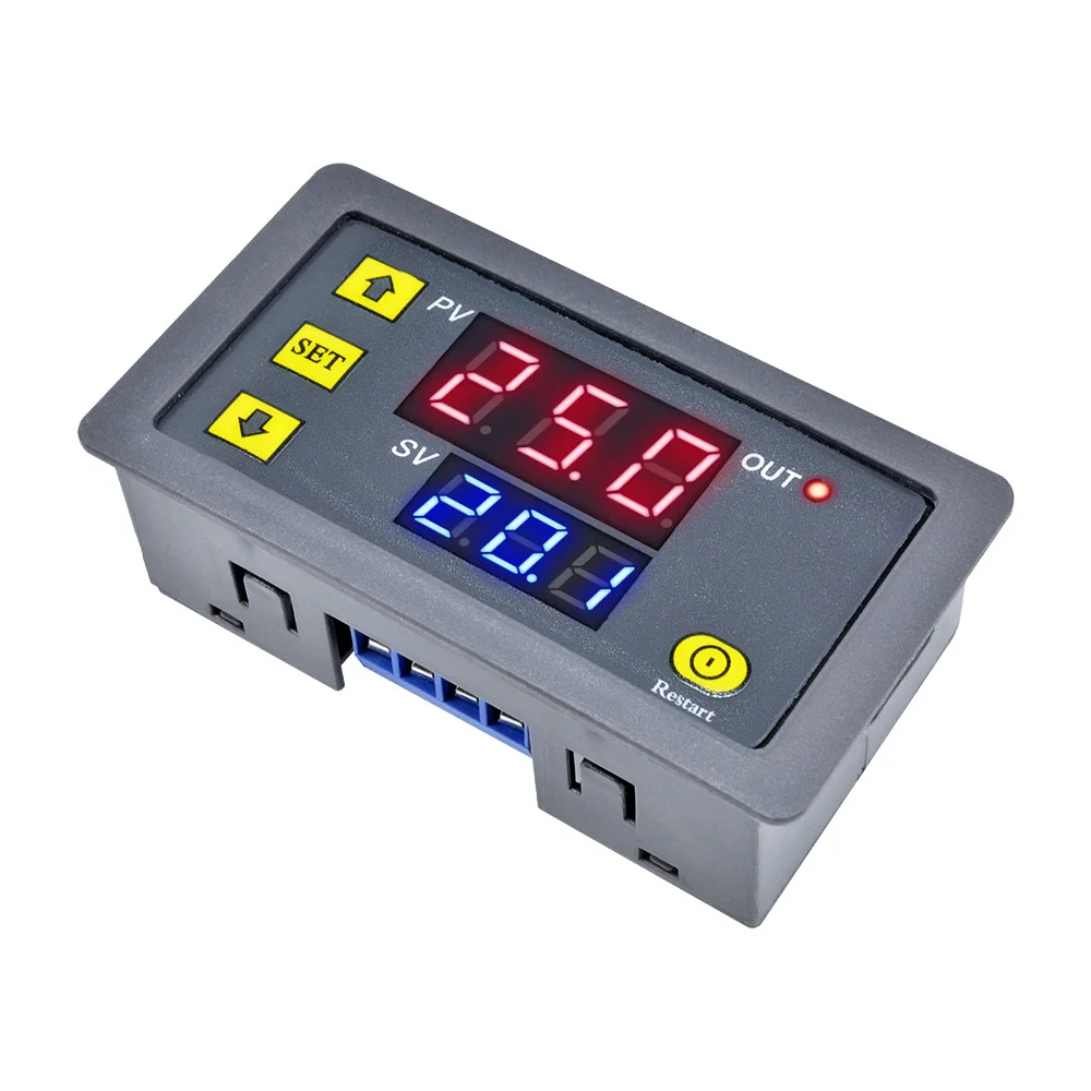 T3231 110V 220V 12V 24V Digital Time Delay Relay LED Display Cycle Timer Control Switch Adjustable Timing Relay Time Delay Switc