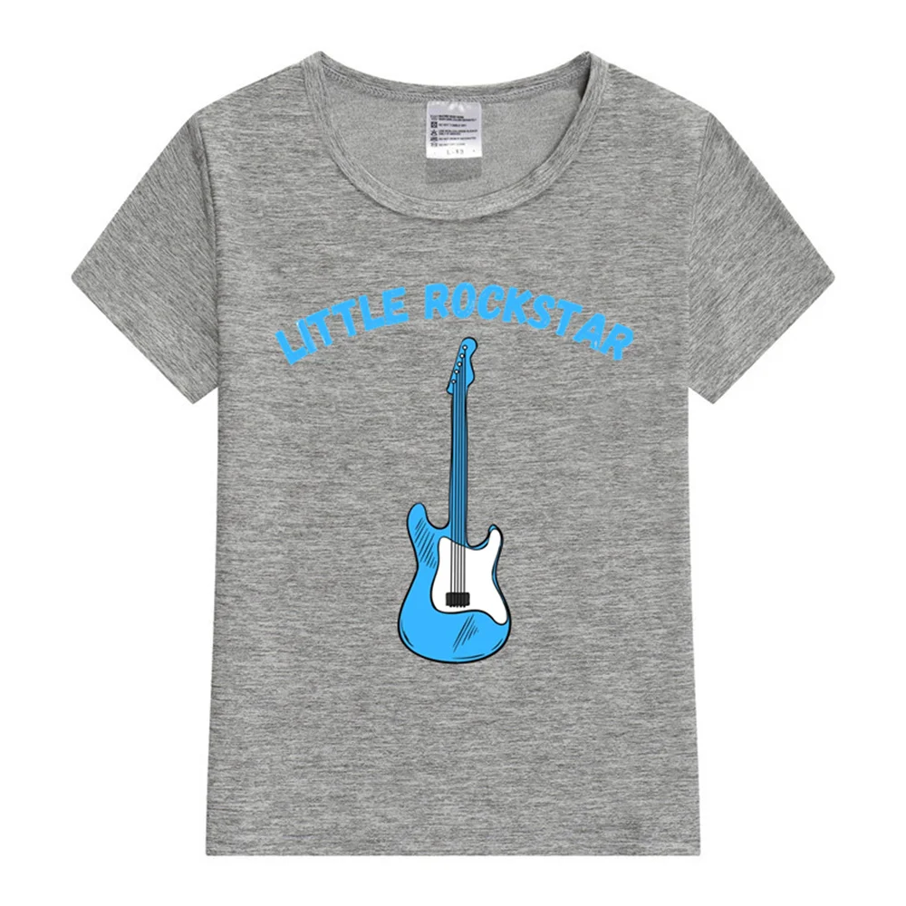 Little Rockstar Baby T-Shirt Cute Cartoon Girl Kids T-shirts Girls Summer Clothes Baby T Shirts Children New Sleeve Graphic Tee