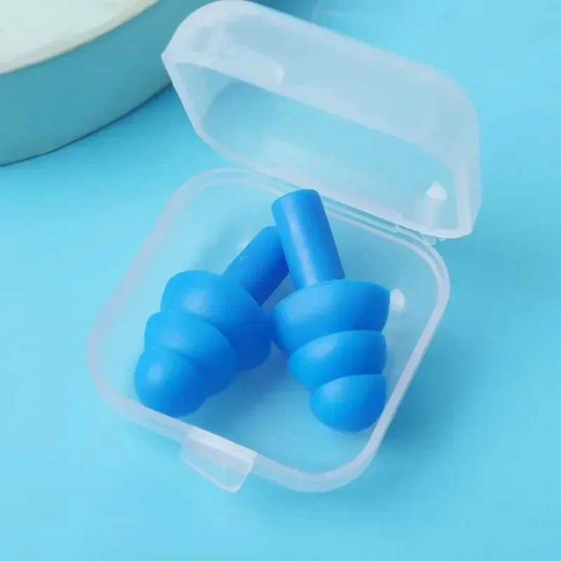 Soft Silicone Earplugs Waterproof Swimming Ear Plug Reusable Noise Reduction Sleeping Ear Plugs Hearing Protective with Box