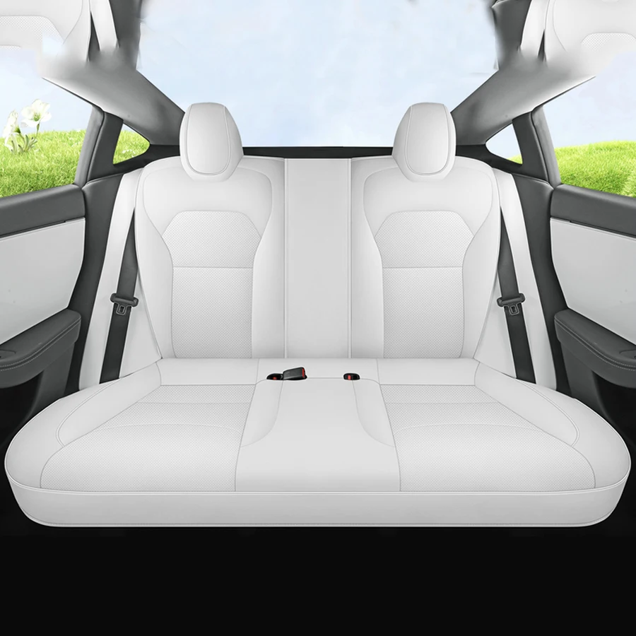 For Tesla Model 3 Highland Y Juniper 2025 2026 Car Special Seats Cover PU Leather Full Surround Style Interior Accessories 5