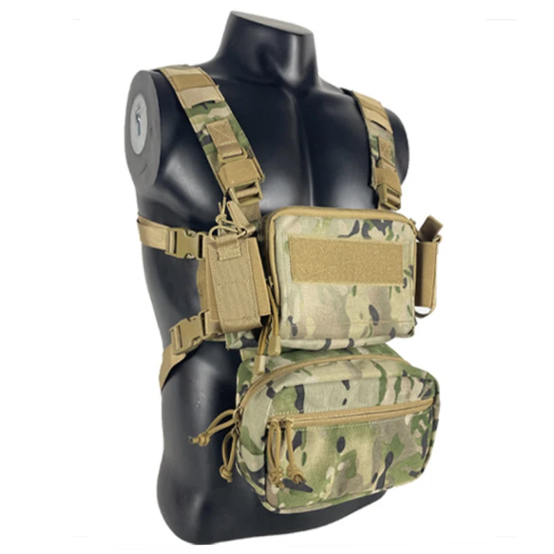 MK3 Desert Nighttime Camo Tactical Vest Nylon outdoor training vest lightweight multifunctional additional chest hanging bag