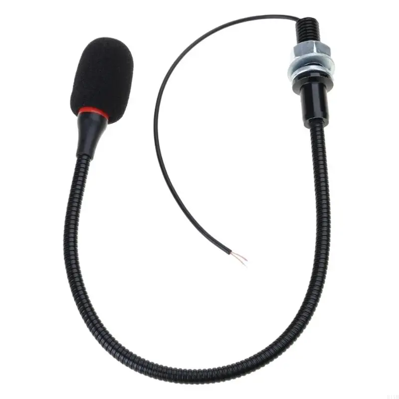 E1YB Multifunctional Gooseneck Mic 20cm Bare End Wire Microphone for Computers Sound Systems in Public Transportation