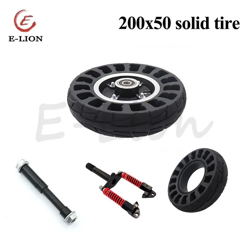 

High quality 200x50 solid tires non-inflatable wheels 8 inch solid wheels for scooter wheels