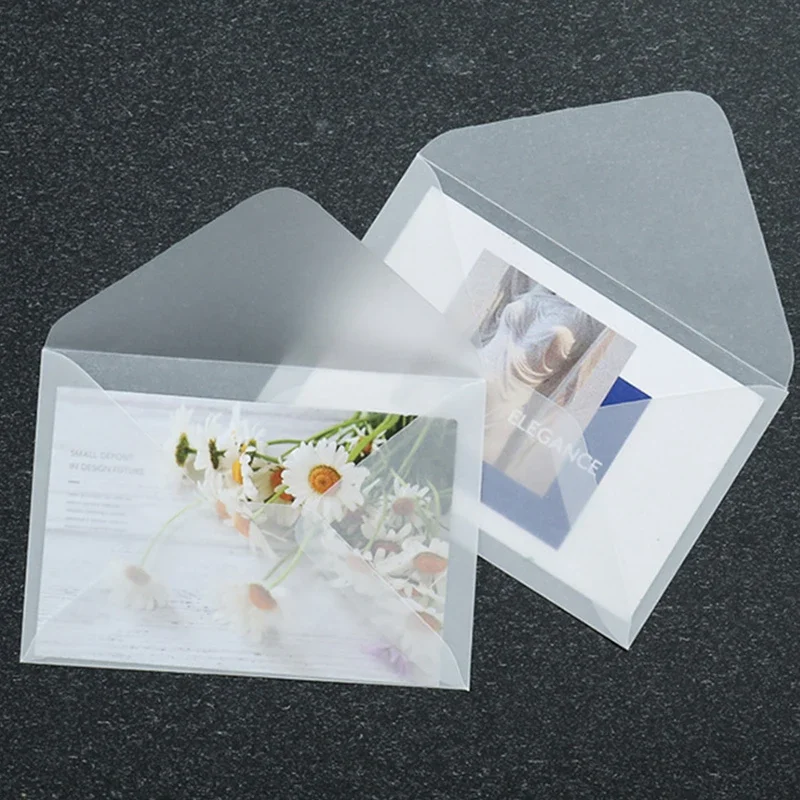 

50pcs/lot Blank Translucent Envelope for Invitations Postcards European Giftbox Message Card Envelopes Wedding Business Letters