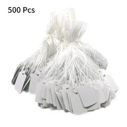 500pcs Jewelry String Cord Price Tags Blank Label Gold Silver Display Accessories Jewellery Store