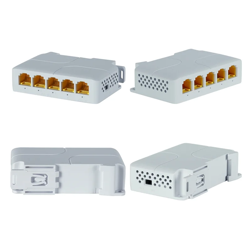 Gigabit Poe Extender 802.3Af/At/Bt 5 Port Poe Repeater Vlan Extend Additional 100M(328Ft) Of Power And Data Transmiss