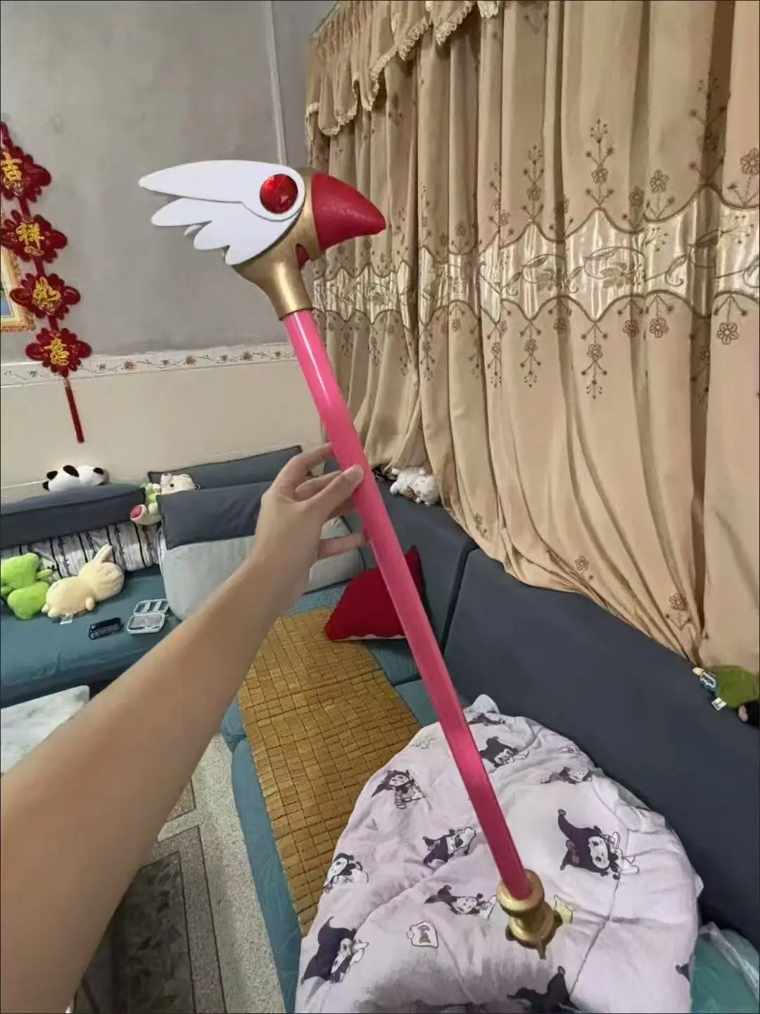 

Anime Cardcaptor Sakura Kinomoto Sskura Cosplay Props Star Wand Staff Canes Sticks Weapons Halloween Party Costume Accessories