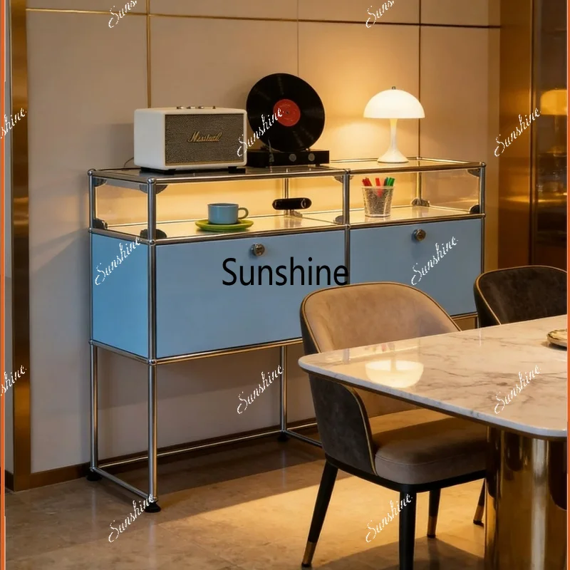 Storage storage living room module combination color matching dining side creative display