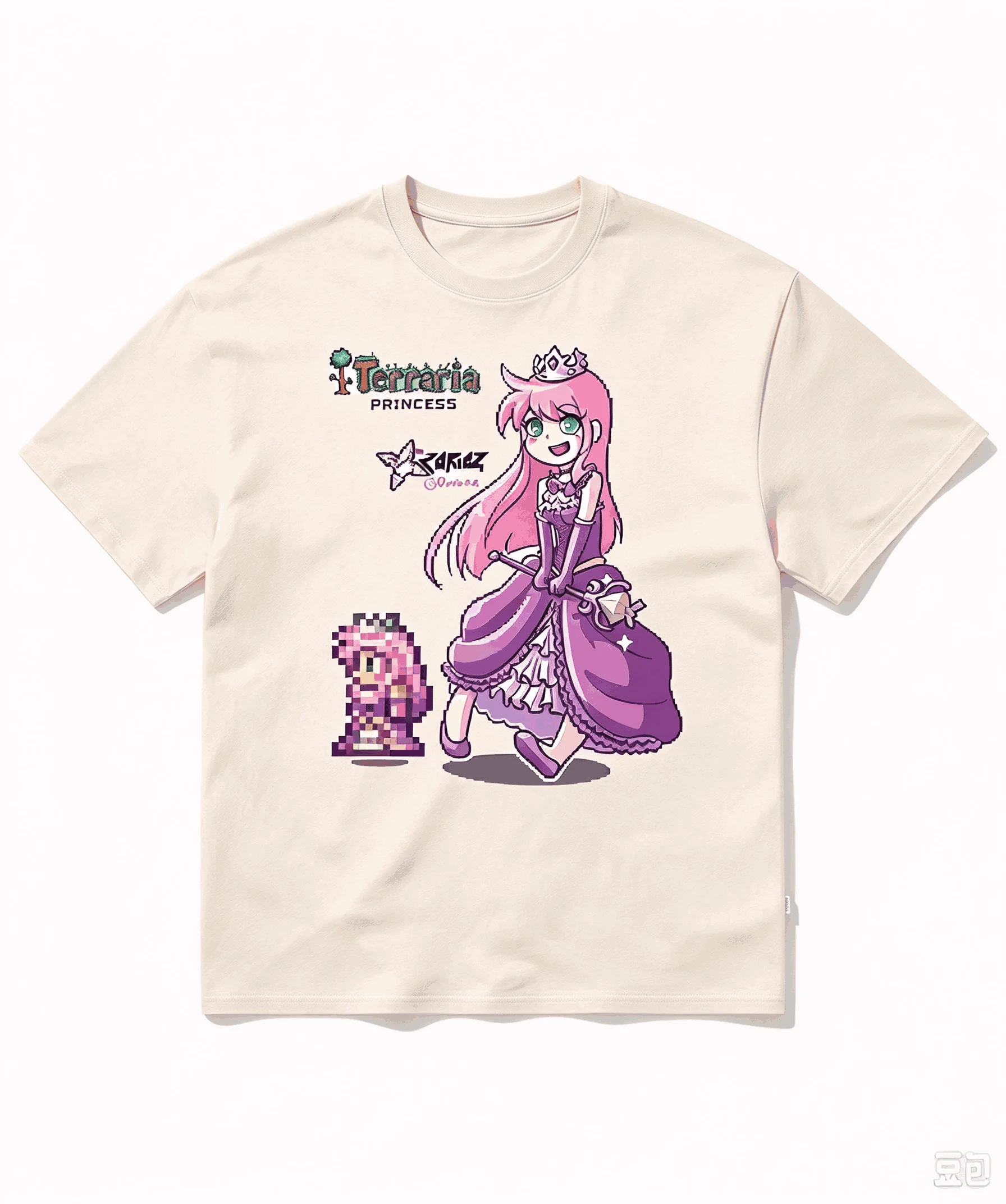 Terraria Oversized Unisex 2026 Vintage-Style Graphic Print T-shirts Streetwear Trendy Cotton Fashion Hip Hop Street high quality