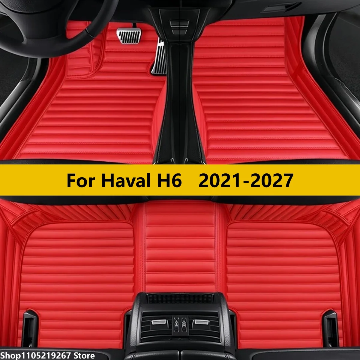 Custom Car Floor Mats For Haval H6 2021 2022 2023 2024 2025 2026 2027 Car Leather Carpet Pads Full Set Foot Matts Rugs