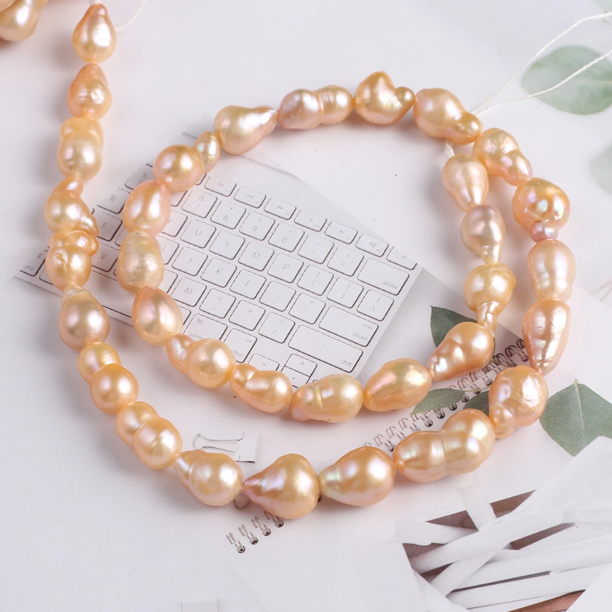 Natural Pearl Teardrop Beads Exquisite Shape Elegant Appearance for DIY Jewelry Making Handmade Bracelet Necklace Length 36cm