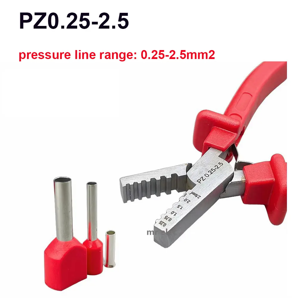 PZ 0.25-2.5 GERMANY STYLE CRIMPING PILER FOR Terminal 0.25-2.5mm2 CRIMPING PLIERS Crimping Tools