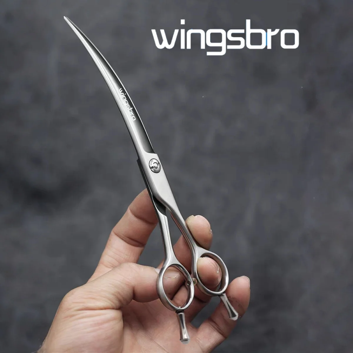 Wingsbro 7.5 Inch Dog Grooming Scissors Set, Stainless Steel Pet Up Down Curved Shears Set with Dog Comb