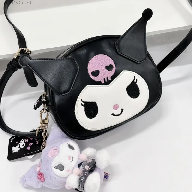 Sanrio Kuromi PU skórzana ręczna torba Kawaii Anime czarna nowość w torebce portfel damski torebka kosmetyki kosmetyczka dziewczynek Y2k