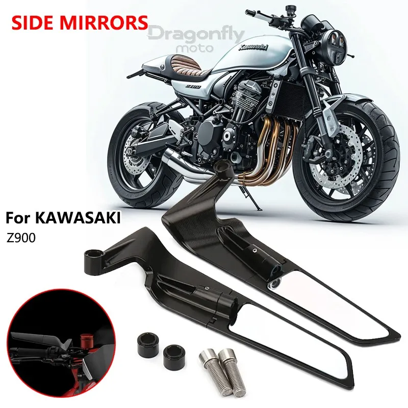 

For Kawasaki Z900 Z 900 Motorcycle Wing Mirrors Rearview Rotating NEW Rearview Side Mirror