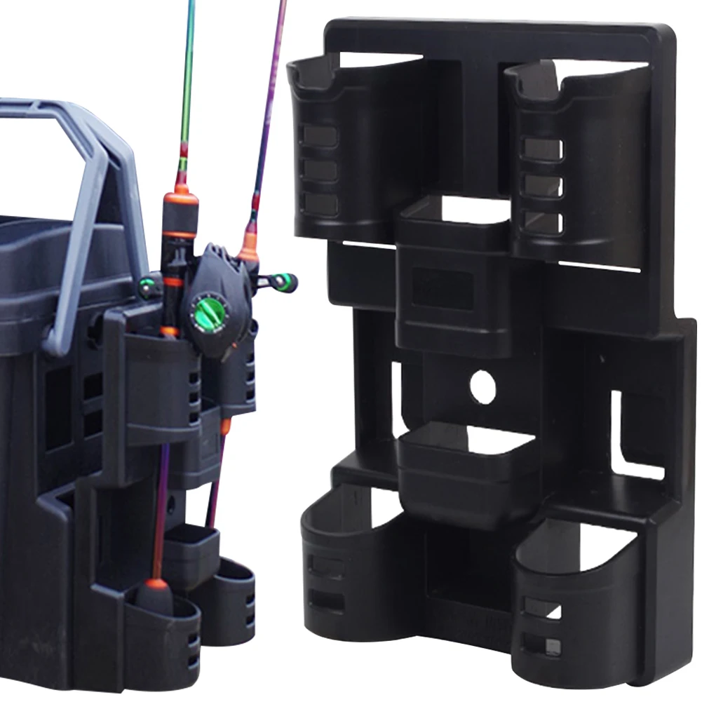 3 في 1 قضيب حامل الصيد رود القطب حامل صندوق الصيد اكسسوارات الصيد رود تخزين حامل أرفف قصبة صيد خشبية قضيب الرف #1