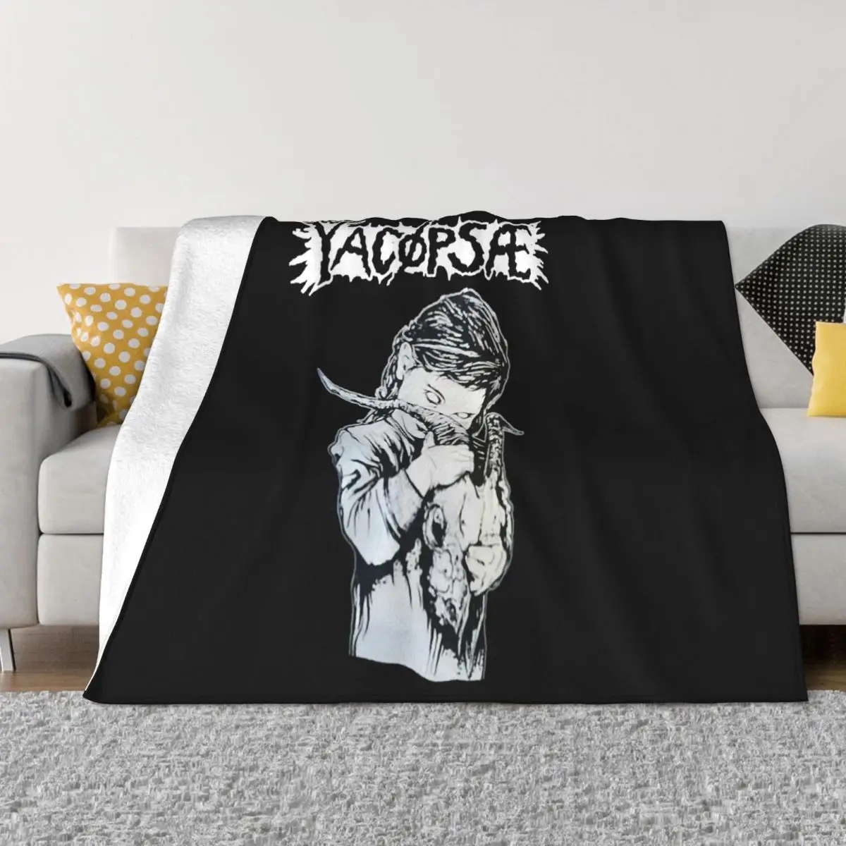 Yacopsae Camiseta Merchandising Oficial Yac Pse Siege Infest Powerviolence Throw Blanket