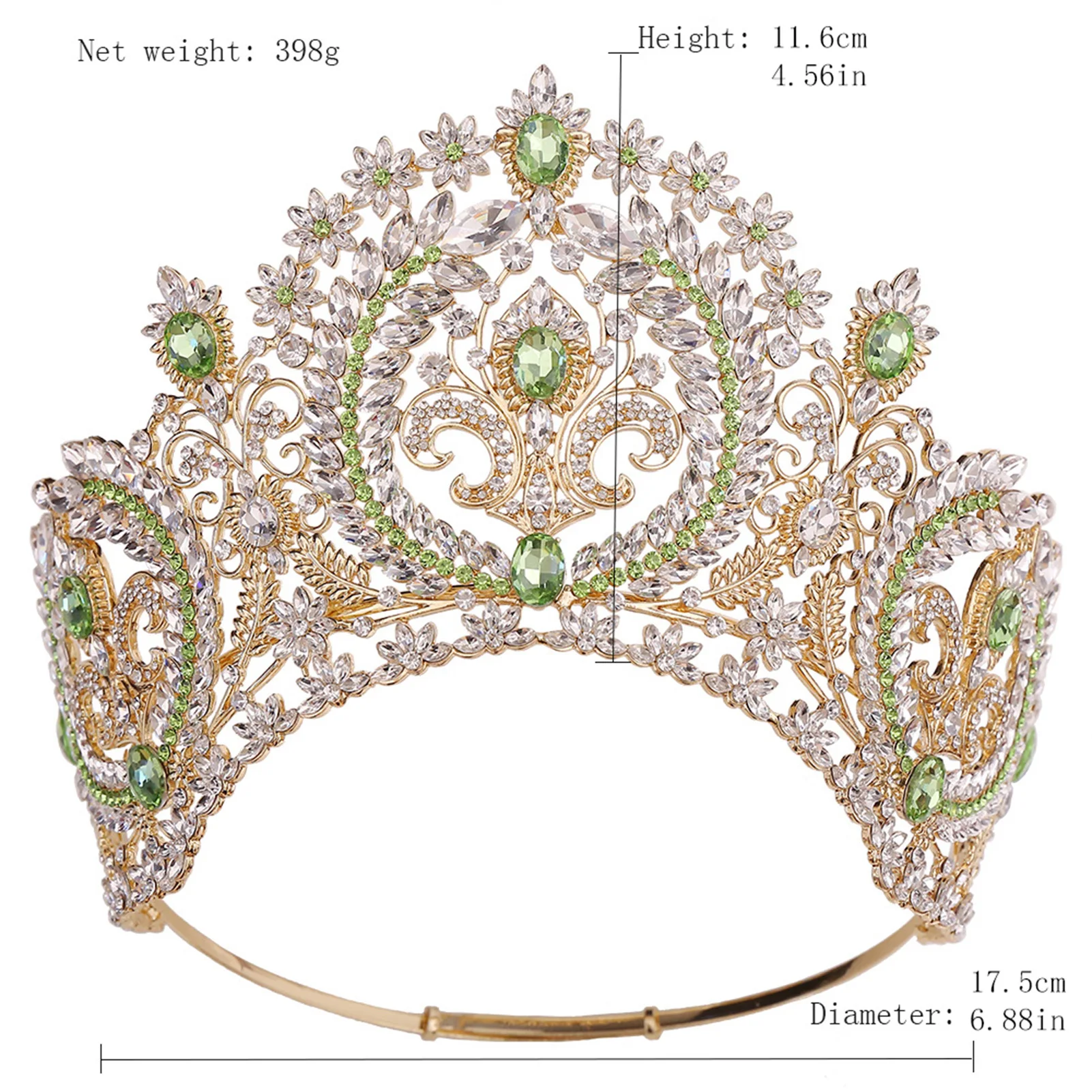 Wedding Crown Rhinestone Headband Full Glittering Hollow Tiaras Bridesmaid Party Headpiece Luxury Engagement Hair Jewelry Gfits