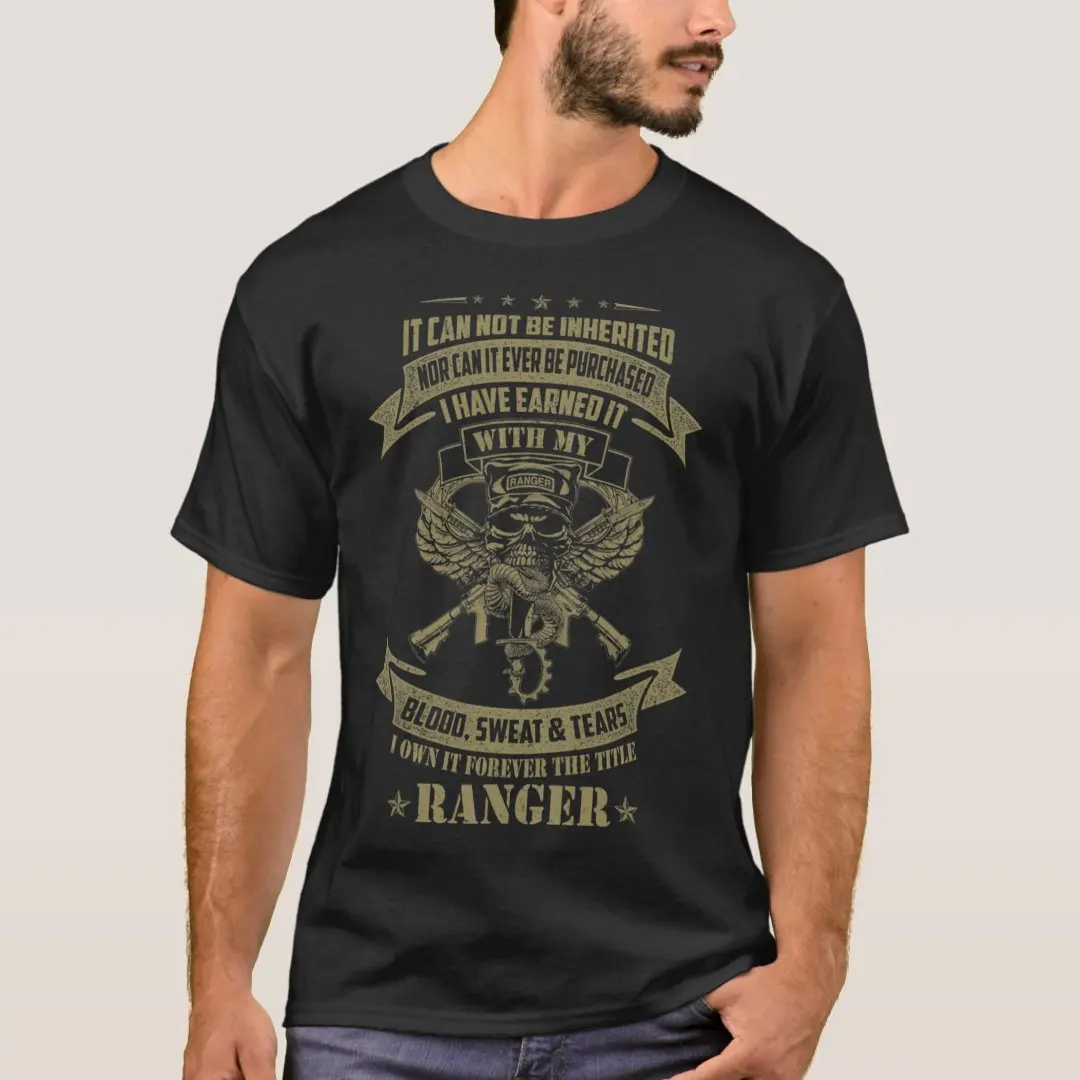 

I Own It Forever The Title US Army Ranger Veteran T-Shirt 100% Cotton O-Neck Summer Short Sleeve Casual Mens T-shirt Size S-3XL