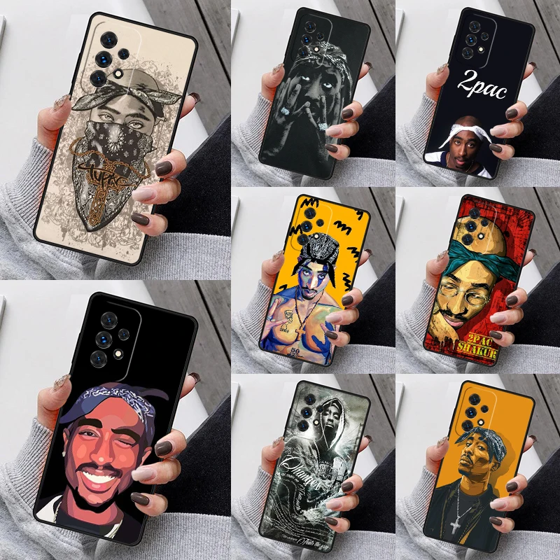 2pac tupac Crown 2 pac Phone Case For Samsung Galaxy S23 S21 S20 FE S24 S22 Ultra Note20 S10 S9 S8 Plus A40 A52 A12 A13 A53