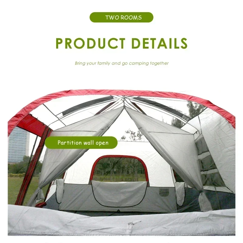 Large Tents for Camping Homful Camps Outdoor Ultralight House 8 People Waterproof Tarp Tourism Beach Shelter Multi Room Tent