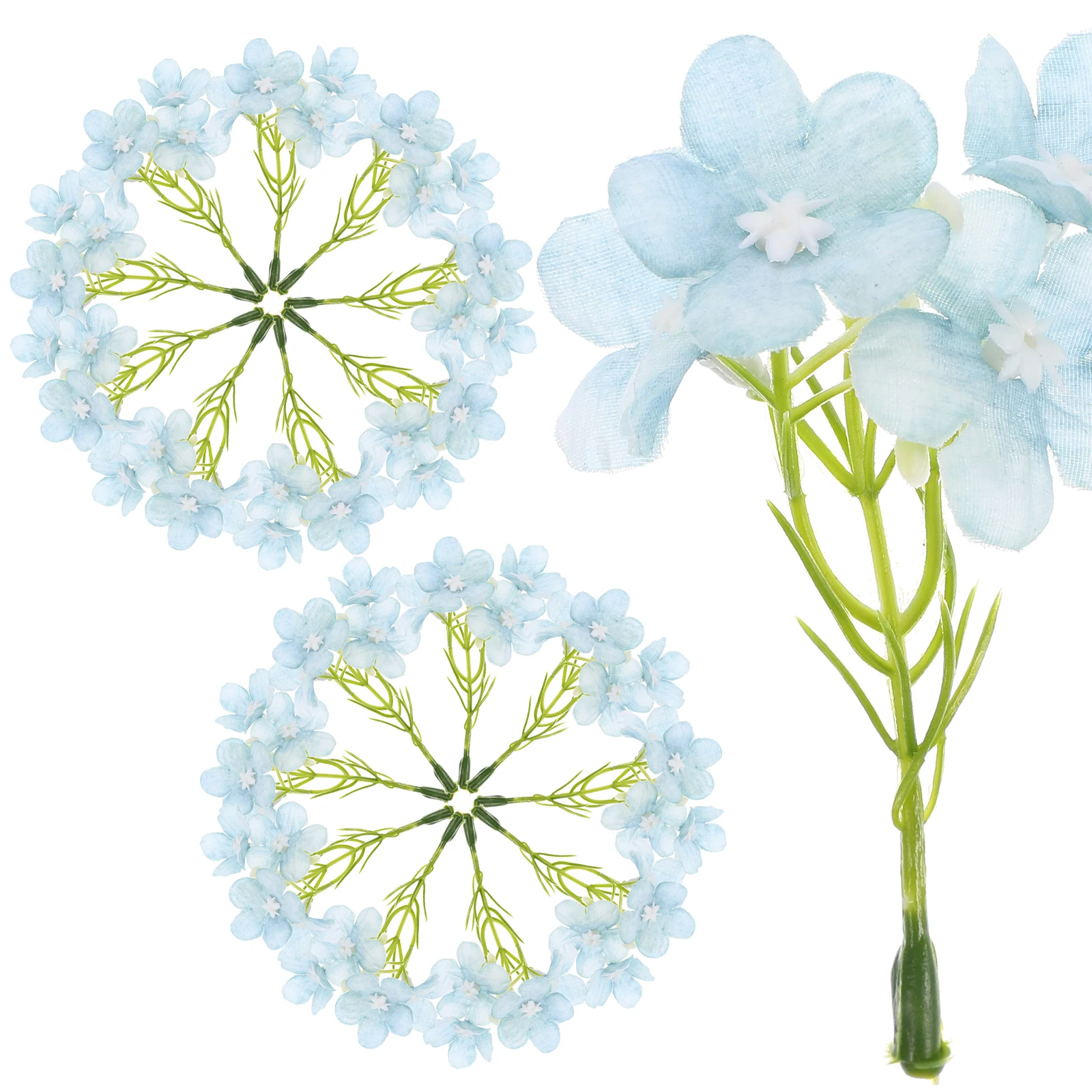 

20 Pcs Artificial Flower Headdress Hydrangeas for Outdoors Flowers Fake Bouquet Faux Arrangement Floral White