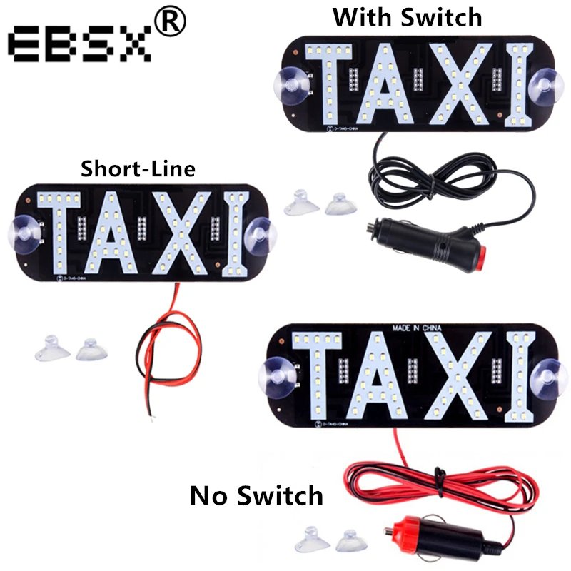 1pc/lot 12V Taxi Led Car Windscreen Cab indicator Lamp Sign Blue LED Windshield Taxi Light Lamp 4 Colors