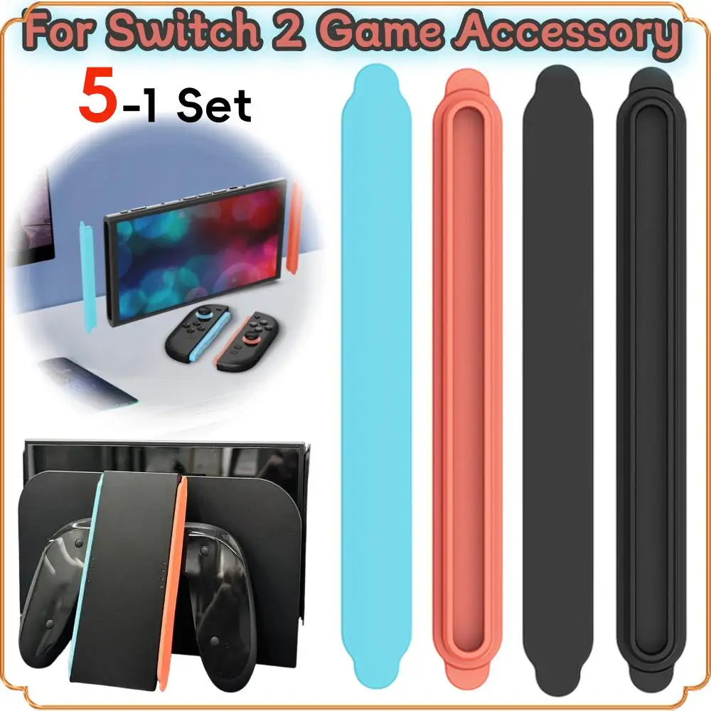 

2pcs Dust Protector Decoration Strips Replacement Port Side Plate Dust Proof Pack Silicone Dust Plug for Switch 2 Game Accessory